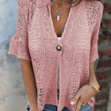 MELANIE MILTON™ – STRIKKET SKJORTE MED BLØD KOMFORT OG TIDLØST DESIGN