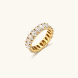 Antoinette Ring med Diamantsimulant | 18k Guld