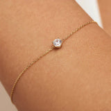 Cléa Moissanit-Stein-Armbånd | Guld 14k