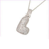 Pave Bubble Halskæde med Initial | 18k Guld