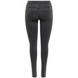 ONLY dame skinny jeans ONLRAIN - Mørkegrå denim
