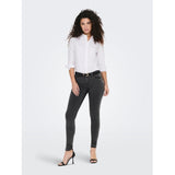 ONLY dame skinny jeans ONLRAIN - Mørkegrå denim