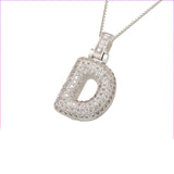Pave Bubble Halskæde med Initial | 18k Guld