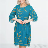 LÉONIE™ – ELEGANT MIDI KJOLE MED FLÆSEÆRMER