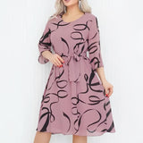 LÉONIE™ – ELEGANT MIDI KJOLE MED FLÆSEÆRMER