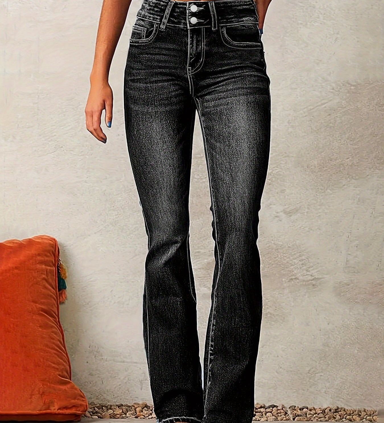 AYA™ – HØJTALJEDE FLAREJEANS