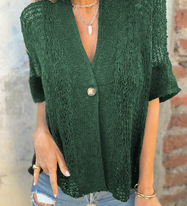 MELANIE MILTON™ – STRIKKET SKJORTE MED BLØD KOMFORT OG TIDLØST DESIGN