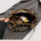 EDITH™ – SHOPPINGTASKE I CANVAS MED LEOPARDMØNSTER