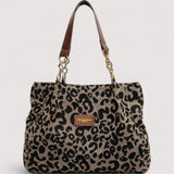 EDITH™ – SHOPPINGTASKE I CANVAS MED LEOPARDMØNSTER