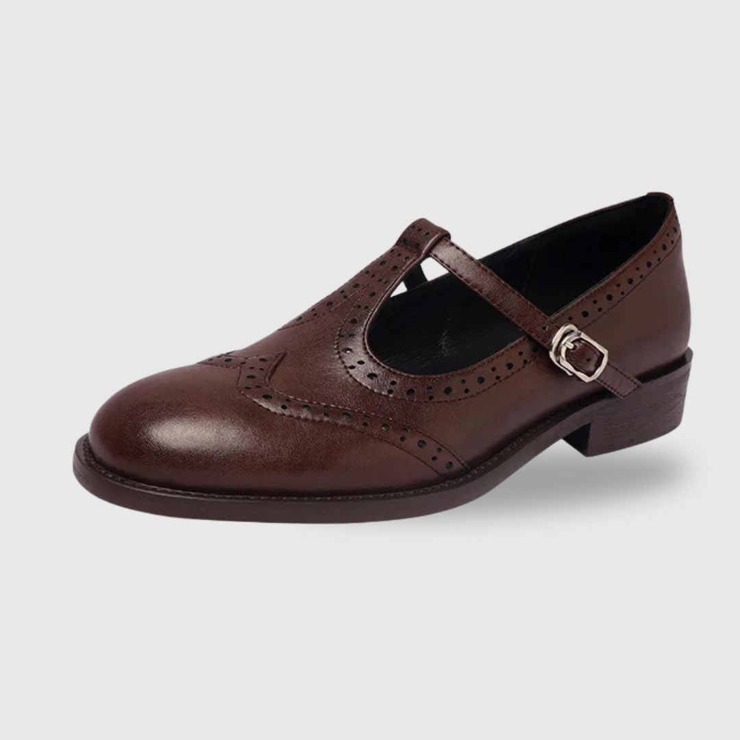 LEONA™ – RETRO BROGUE-SANDALER I LÆDER TIL KVINDER