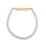 Armbånd med sten af aqua chalcedony
