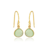 Ørering med vedhæng af chalcedony