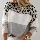 CHARLENE™ – CASUAL SWEATER MED LEOPARDPRINT