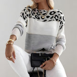 CHARLENE™ – CASUAL SWEATER MED LEOPARDPRINT