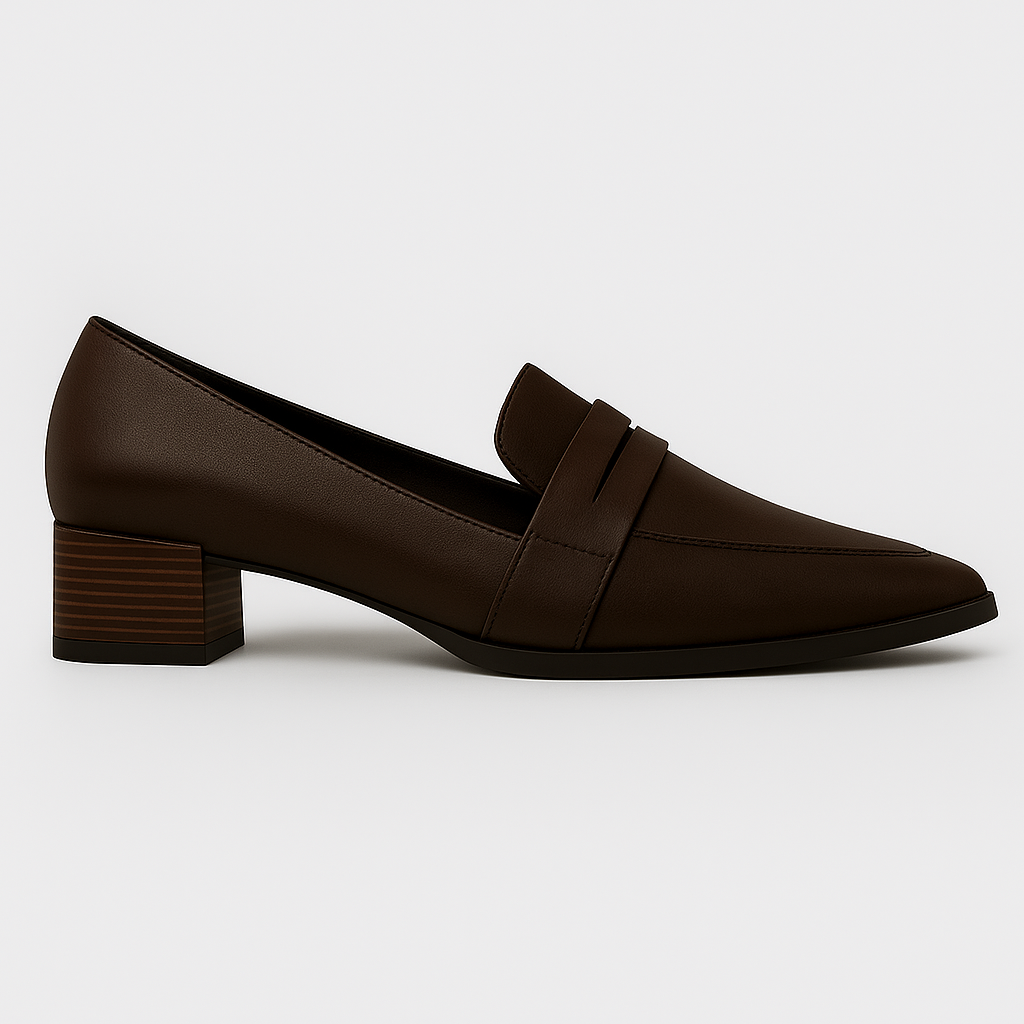 COLETTE™ – SPIDSSNUDEDE FRANSK-RETRO LOAFERS MED MIDTHØJ HÆL