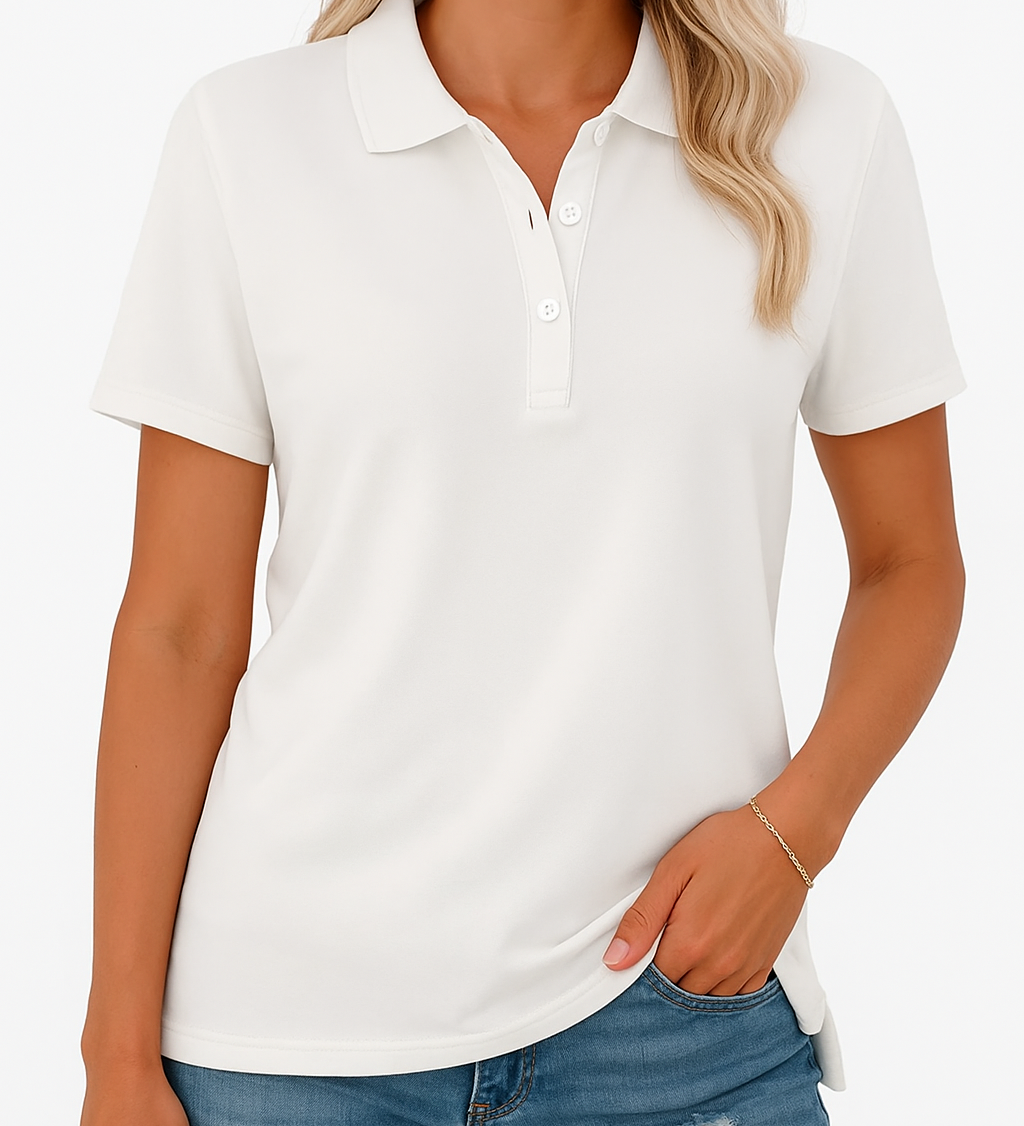 JULIA™ – ELEGANT STIL ÅNDBAR POLOSHIRT