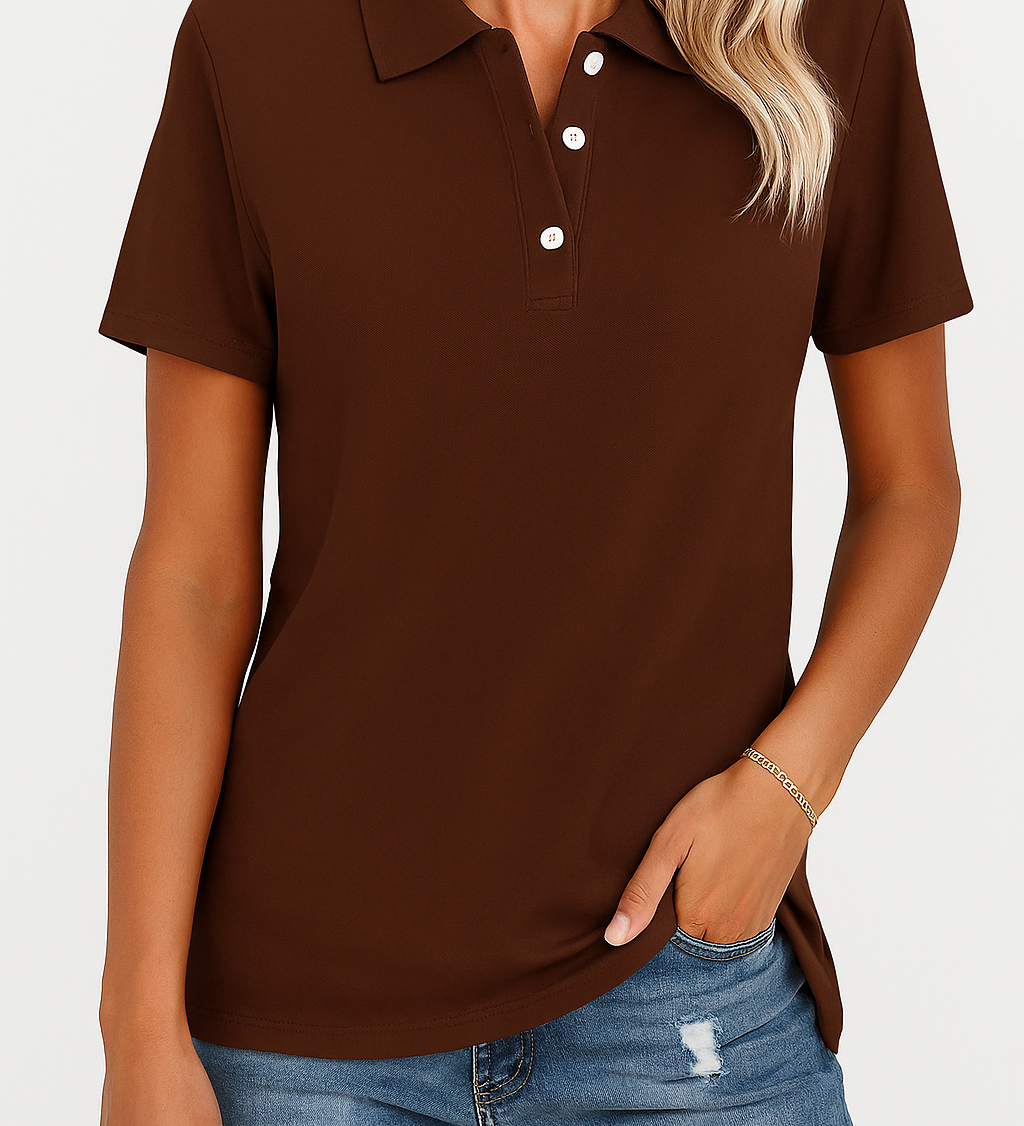 JULIA™ – ELEGANT STIL ÅNDBAR POLOSHIRT