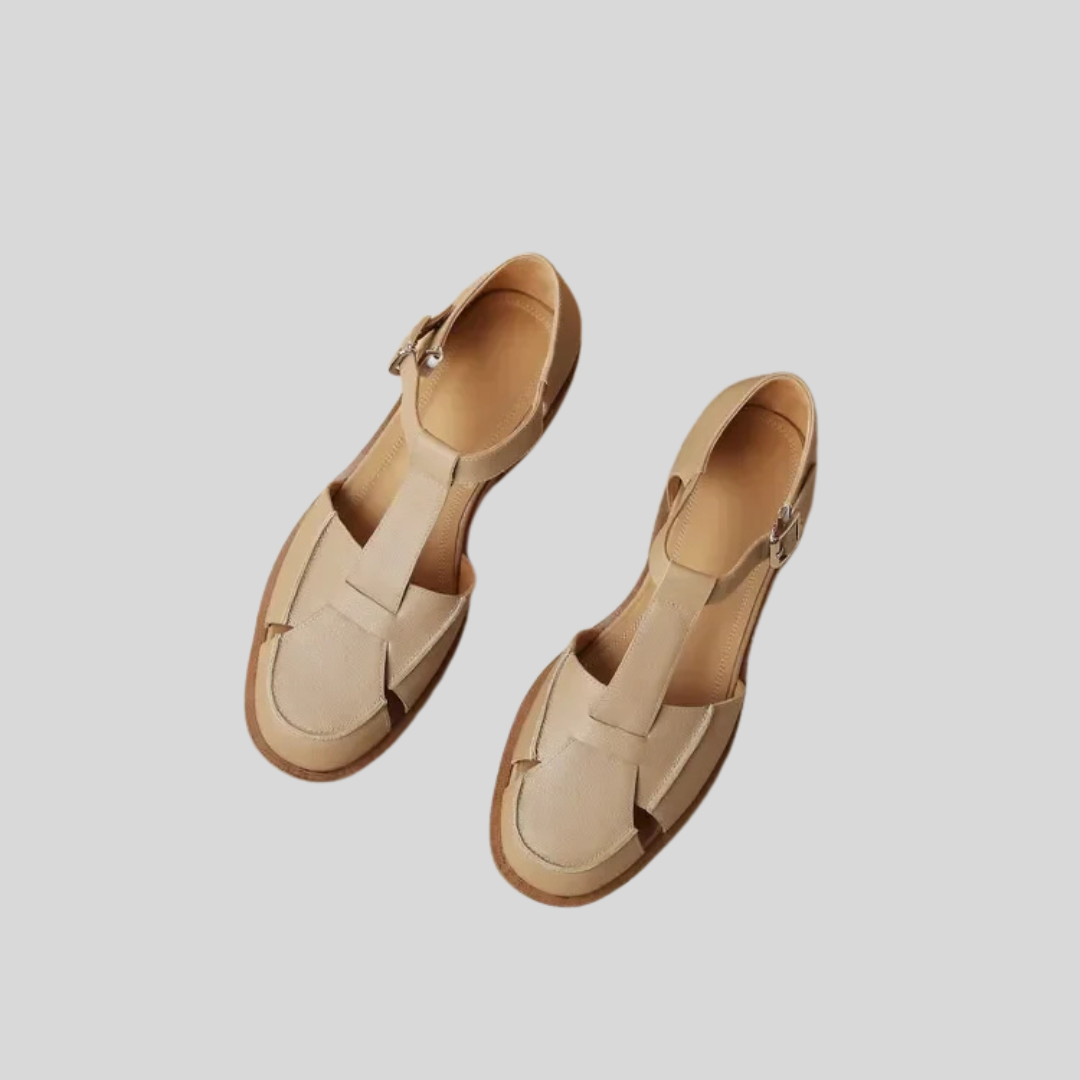 SUMMER™ – LÆDER SANDALER I MARY JANE-STIL MED SOMMERLIG ELEGANCE