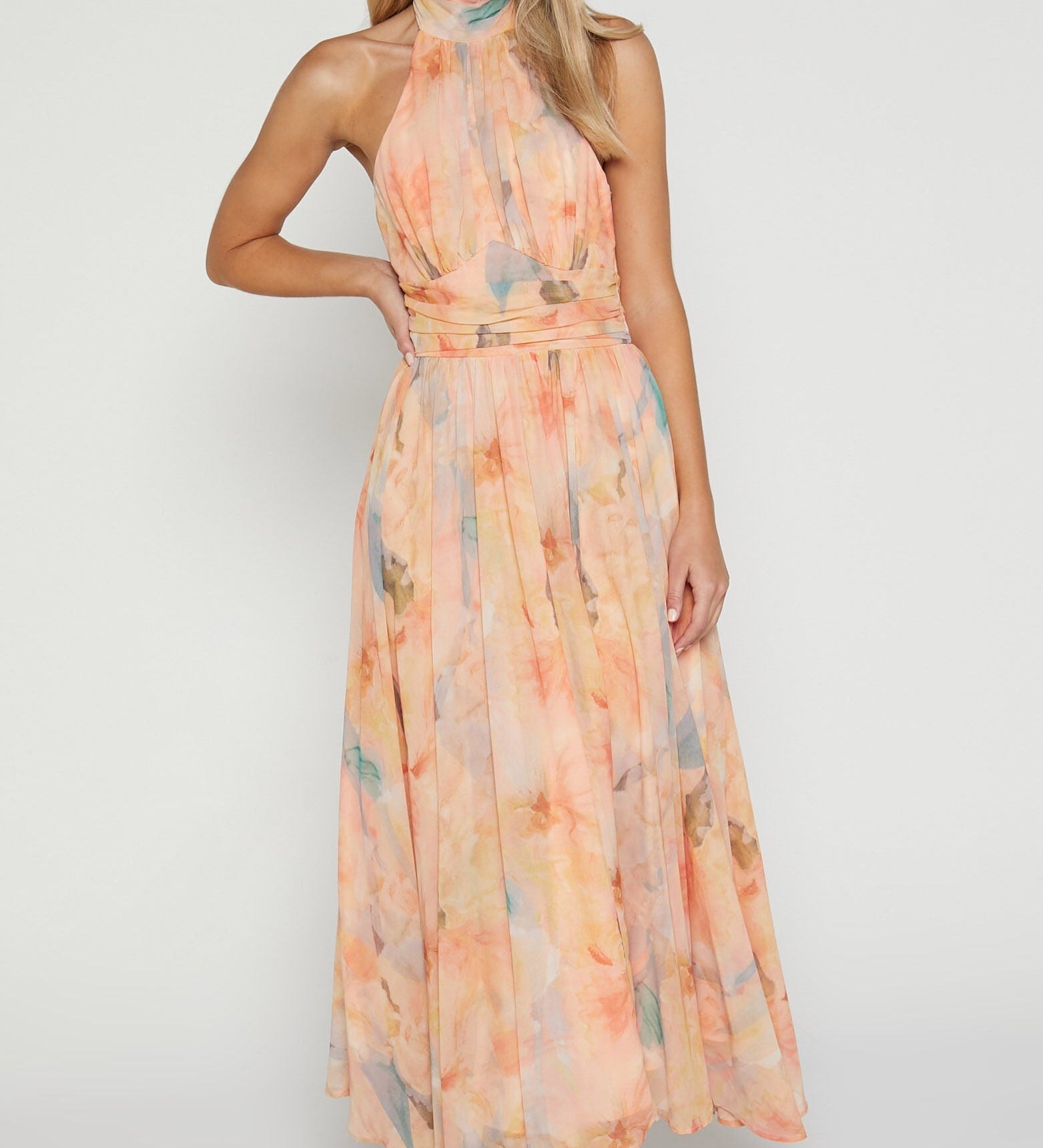 ANTONELLA™ – ELEGANT MAXIKJOLE MED HALTERNECK