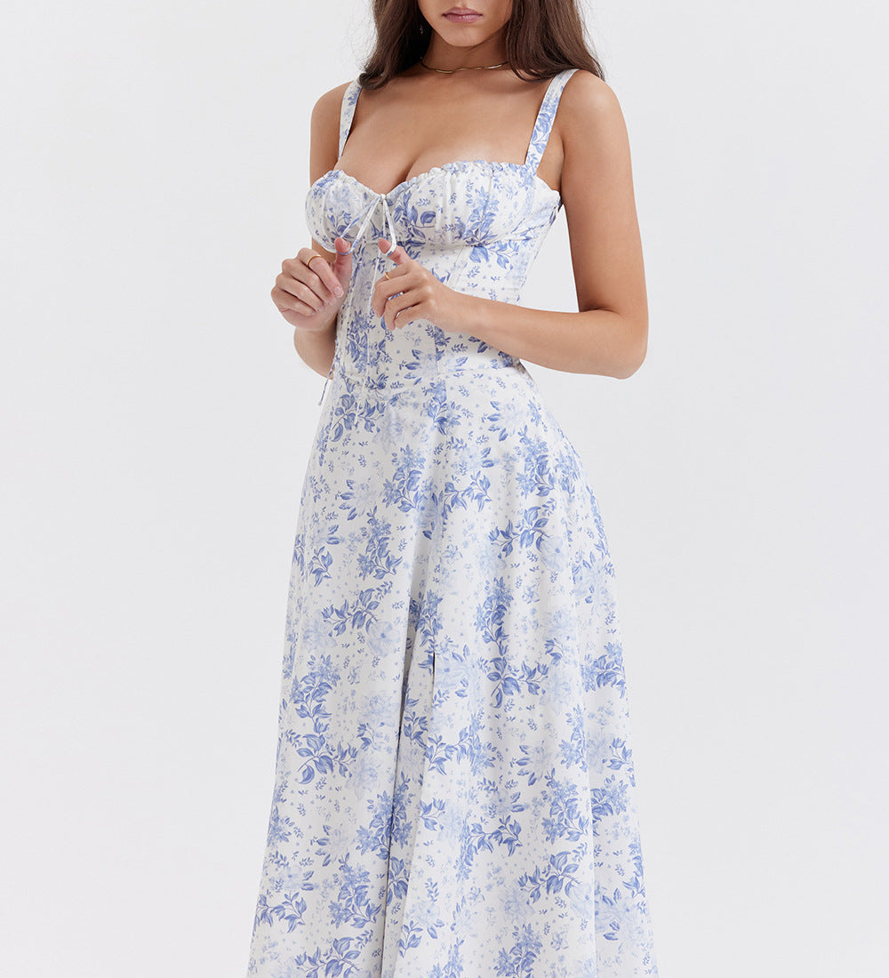 FLORENCE™ – MIDDILÆNGDE KJOLE MED ELEGANT BLOMSTERPRINT