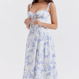 FLORENCE™ – MIDDILÆNGDE KJOLE MED ELEGANT BLOMSTERPRINT