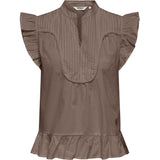 Only dame top ONLADDA - Brun linser
