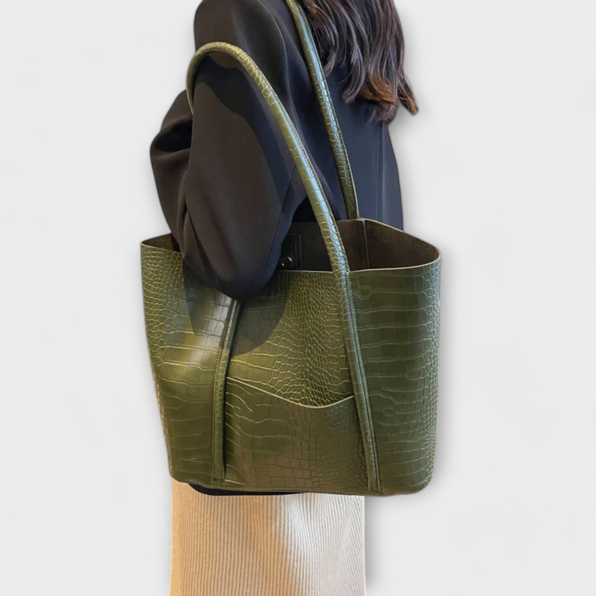 KAREN™ – SKULDERTASKE MED VINTAGEUDTRYK