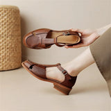 SUMMER™ – LÆDER SANDALER I MARY JANE-STIL MED SOMMERLIG ELEGANCE