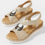 ELENA™ – SANDALER MED SØLVDETALJE OG MODERNE ELEGANCE