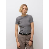 VERO MODA DAME T-SHIRT AWIRWINA - Mellem gråmeleret