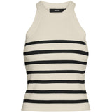 VERO MODA DAME TOP VMSABA - Birch Stripes sort
