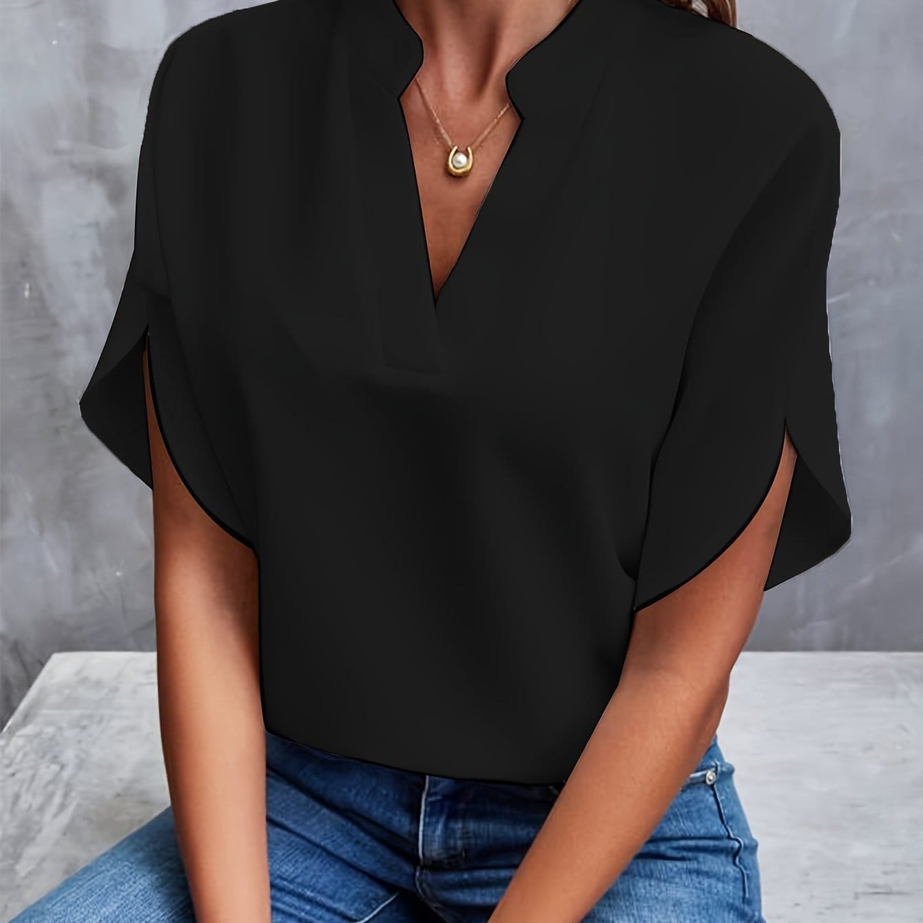 ELIANA™ – DRAPERET BLUSE MED ELEGANT FALD OG TIDSLØS STIL