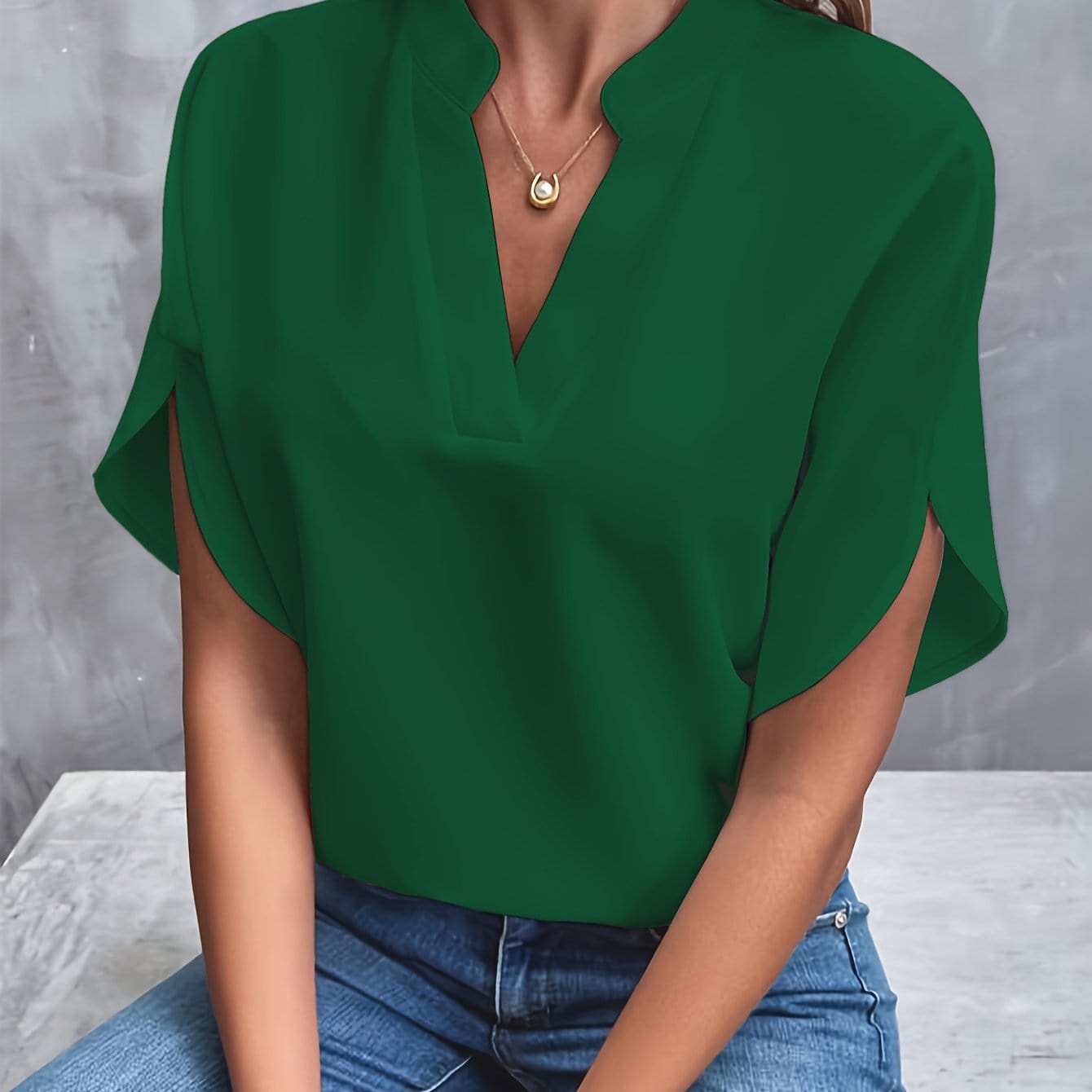 ELIANA™ – DRAPERET BLUSE MED ELEGANT FALD OG TIDSLØS STIL