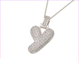 Pave Bubble Halskæde med Initial | 18k Guld