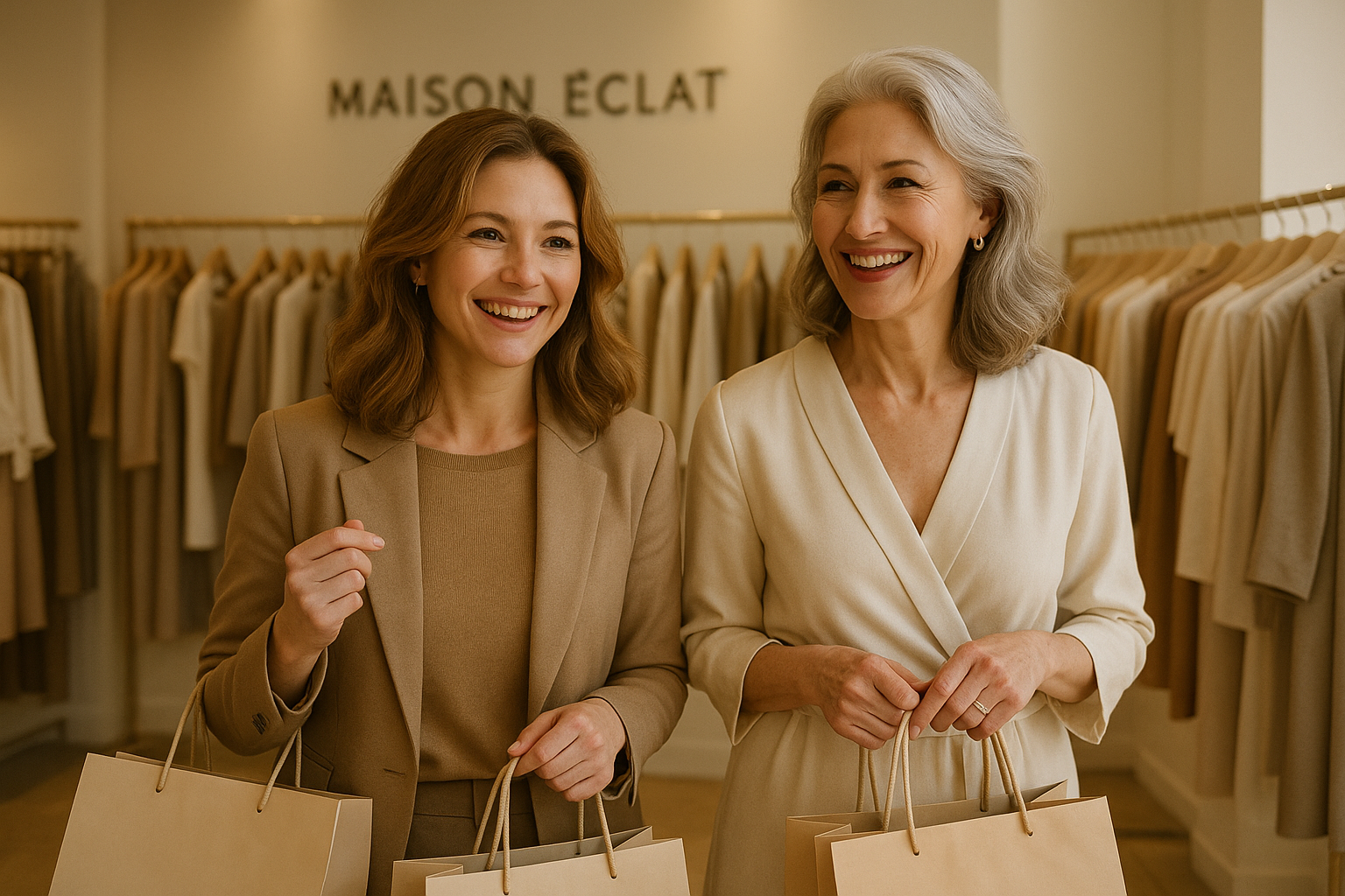 Duas clientes na loja Maison Éclat