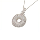 Pave Bubble Halskæde med Initial | 18k Guld